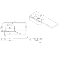 1100mm White Right Hand Toilet and Sink Unit with Black Fittings - Unit & Basin Only - Bali