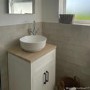 Grade A2 - 600mm White Freestanding Countertop Vanity Unit with Basin - Camden