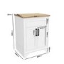 600mm White Freestanding Countertop Vanity Unit - Camden