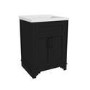 Grade A1 - 600mm Black Freestanding Vanity Unit with Basin - Camden