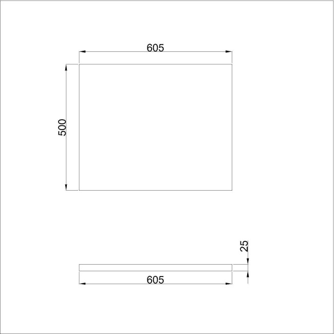 600mm White Freestanding Countertop Vanity Unit - Camden