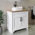 BUN/BeBa_25799/77413 800mm White Freestanding Countertop Vanity Unit with Basin - Camden