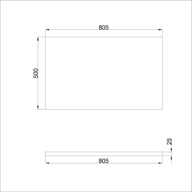 800mm White Freestanding Countertop Vanity Unit - Camden