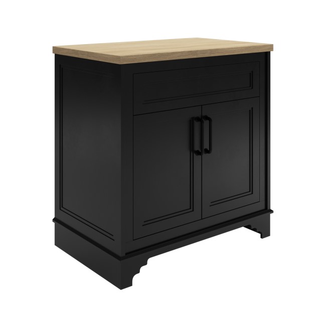 800mm Black Freestanding Countertop Vanity Unit - Camden