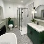 800mm Green Freestanding Vanity Unit with Basin - Camden
