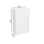 500mm White Back to Wall Unit with Square Toilet - Camden
