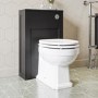 500mm Black Back to Wall Unit with Traditional Toilet - Camden