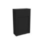 500mm Black Back to Wall Unit with Traditional Toilet - Camden