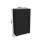 500mm Black Back to Wall Unit with Traditional Toilet - Camden
