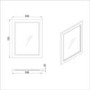 Rectangular White Bathroom Mirror 550 x 700mm - Camden