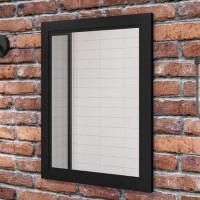 Rectangular Black Wall Mirror 550 x 700mm - Camden