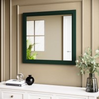 Rectangular Green Wall Mirror 750 x 700mm - Camden