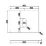 600mm Nude Wall Hung Vanity Unit with Marble Top Countertop Basin & Brushed Chrome Handles- Empire