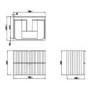800mm Nude Wall Hung Vanity Unit with Marble Top Countertop Basin & Brushed Chrome Handles- Empire