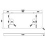1200mm Nude Wall Hung Vanity Unit with Marble Top Countertop Double Basin & Brushed Chrome Handles- Empire