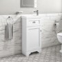 GRADE A1 - 400mm White Cloakroom Vanity Unit with Basin - Baxenden
