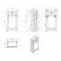 Grade A2 - 400mm White Cloakroom Vanity Unit with Basin - Baxenden