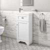 Baxenden Cloakroom Toilet Suite with White Floorstanding Vanity Unit and Basin 
