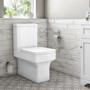 Baxenden Cloakroom Toilet Suite with White Floorstanding Vanity Unit and Basin 