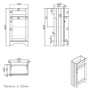 Close Coupled Toilet and White Basin Vanity Unit Cloakroom Suite - Baxenden