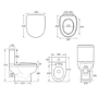 Close Coupled Toilet and White Basin Vanity Unit Cloakroom Suite - Baxenden