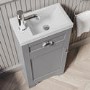 Grade A2 - 400mm Grey Cloakroom Vanity Unit with Basin - Baxenden