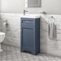Grade A1 - 400mm Blue Cloakroom Vanity Unit with Basin - Baxenden