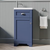 400mm Blue Cloakroom Vanity Unit with Basin - Baxenden