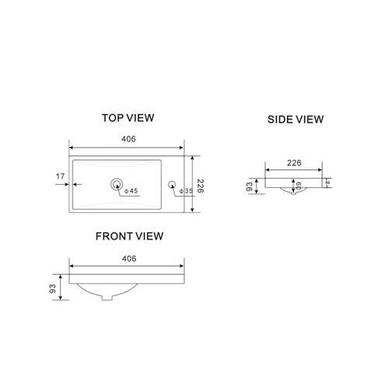 Grade A2 - 400mm Blue Cloakroom Vanity Unit with Basin - Baxenden