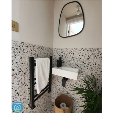 Cloakroom Matt Wall Hung Basin Right Hand and Waste 405mm - Detroit