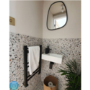 Cloakroom Matt Wall Hung Basin Right Hand and Waste 405mm - Detroit