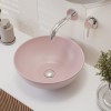 Pink Round Countertop Basin - Waste Included 358mm - Verona