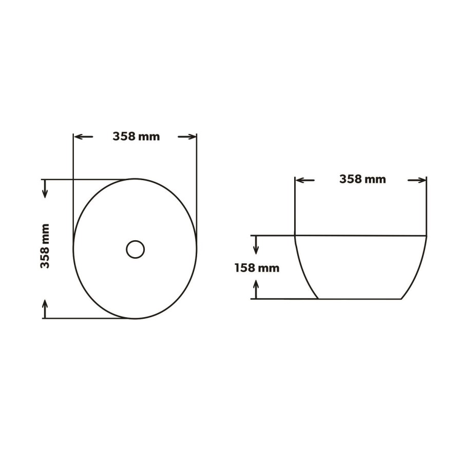 Pink Round Countertop Basin - Waste Included 358mm - Verona