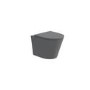 Grey Wall Hung Toilet with Soft Close Seat Frame Cistern and Chrome Flush - Verona