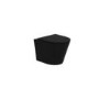 Verona Matt Black Rimless Wall Hung Toilet and Countertop Basin Suite with White Vanity Shelf