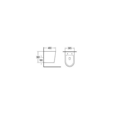 Verona Matt Black Rimless Wall Hung Toilet and Countertop Basin Suite with White Vanity Shelf