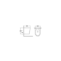 Verona Matt Black Rimless Wall Hung Toilet and Countertop Basin Suite with White Vanity Shelf