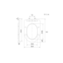 Verona Matt Black Rimless Wall Hung Toilet and Countertop Basin Suite with White Vanity Shelf