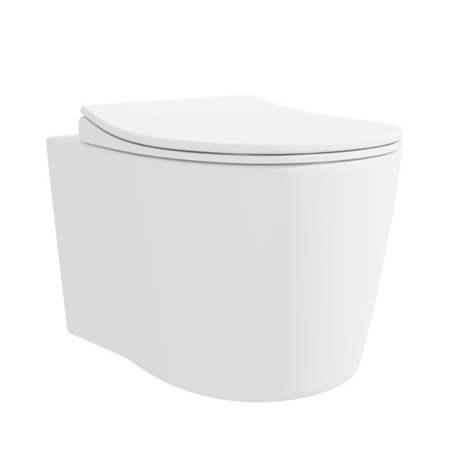 Alcor White Gloss Wall Hung Toilet and Basin Suite