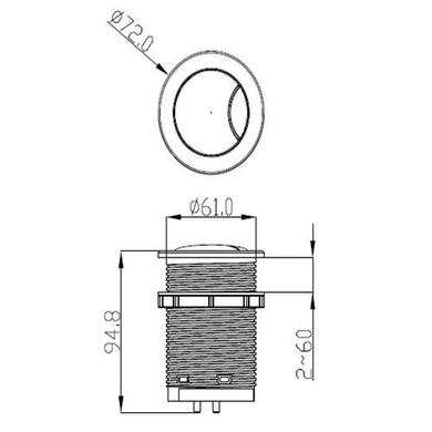 Tampa Back to Wall Toilet with Arissa Brushed Brass Pneumatic Push Button and Cistern