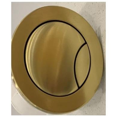 Tampa Back to Wall Toilet with Arissa Brushed Brass Pneumatic Push Button and Cistern