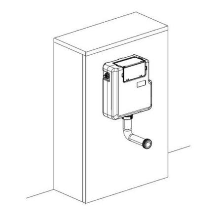 Tampa Back to Wall Toilet with Arissa Brushed Brass Pneumatic Push Button and Cistern