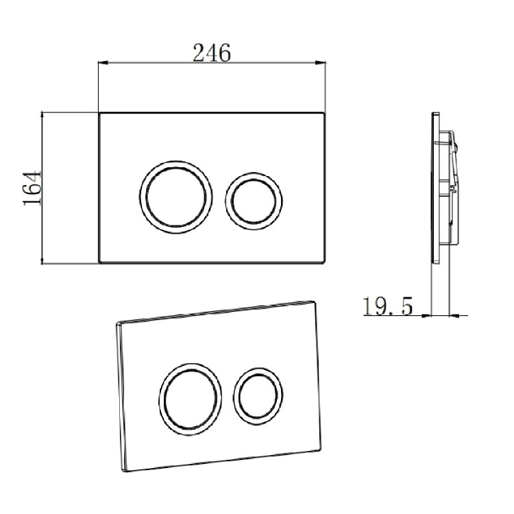 Concealed Cistern with 1170mm Wall Hung Toilet Frame and Brushed Brass Mechanical Flush Plate - Zana