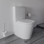 Grade A1 - Close Coupled Rimless Toilet with Soft Close Seat - Newport