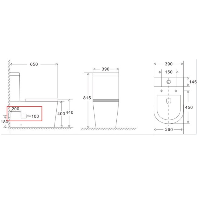 Close Coupled Toilet and Basin Bathroom Suite - Newport