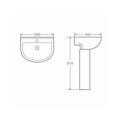 Close Coupled Toilet and Basin Bathroom Suite - Newport