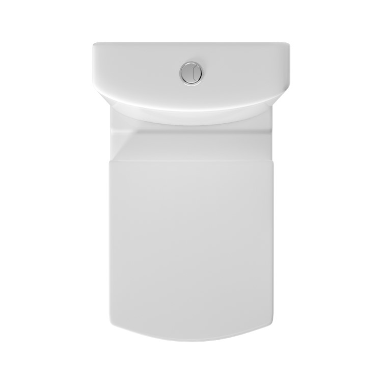 Rimless Close Coupled Toilet and Basin Suite - Ashford