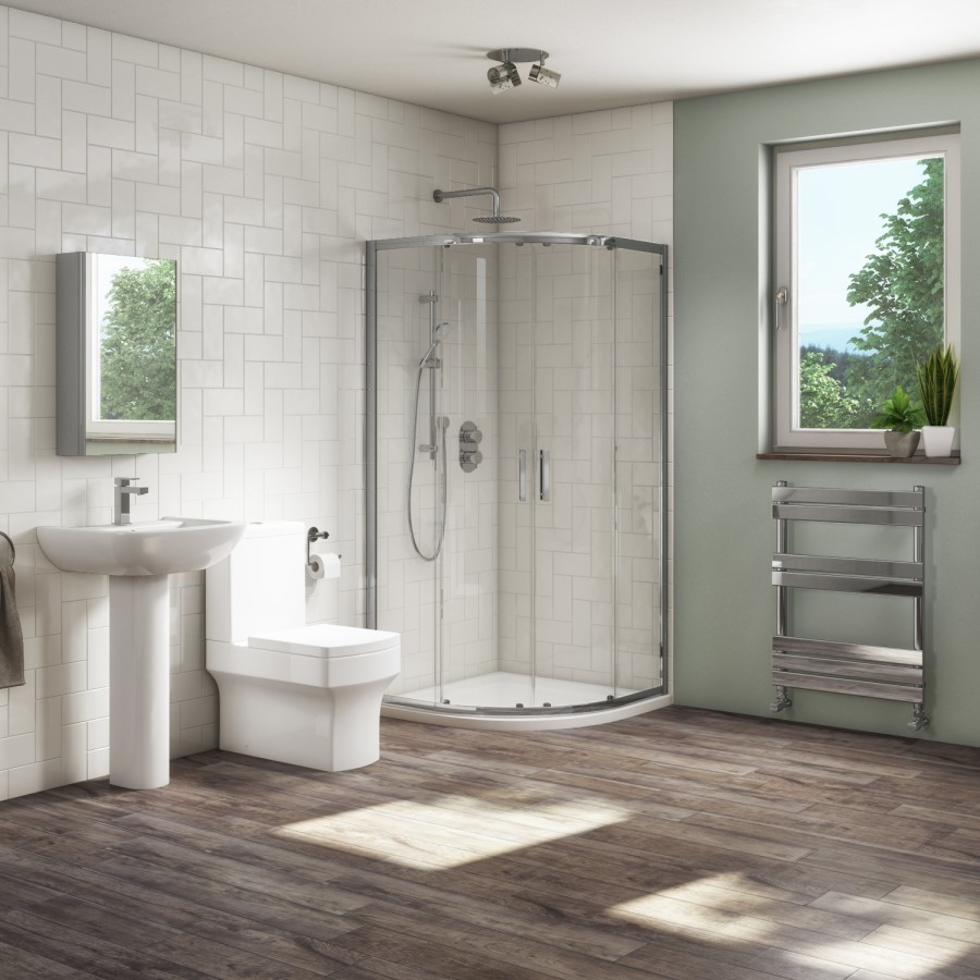 Grade A2 - Modern Pedestal Basin 605mm - Ashford