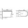 Cloakroom Suite with Right Hand Basin, Wall Hung Toilet & Soft Close Seat