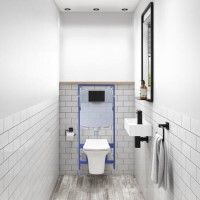 Wall Hung Rimless Toilet with Soft Close Seat Cistern Frame and Black Flush - Santiago Wall Hung Rimless Toilet with Soft Close Seat Cistern Frame and Black Flush - Santiago